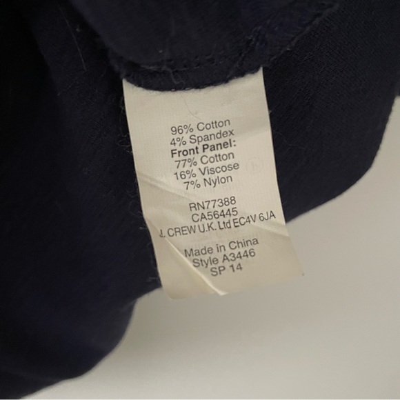 J Crew Striped Knit Shift Tshirt Dress Mini Navy Blue White Size 8 Medium - Picture 7 of 9